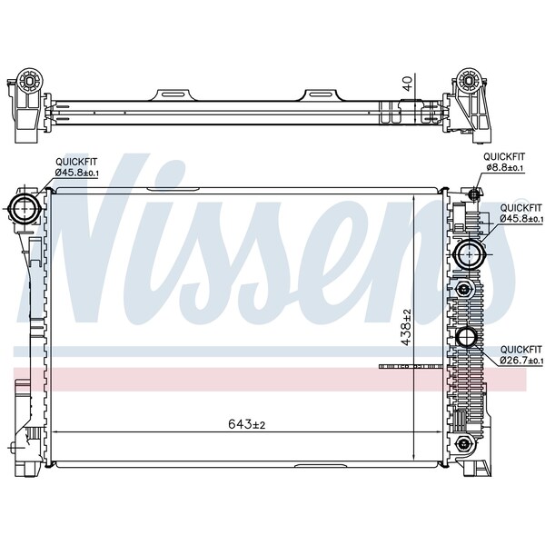 Nissen Nissens Radiator, 67101 67101 - main